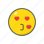 emoji, emoticon, love 