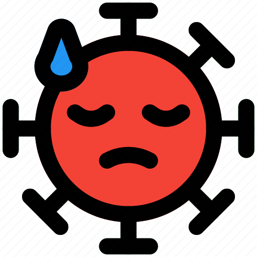 Sweat, emoticon, covid, expression icon - Download on Iconfinder