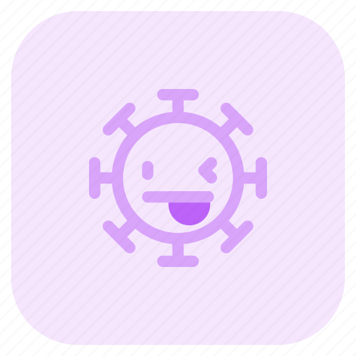 Tongue, out, left, eye, wink, covid, emoticon icon - Download on Iconfinder