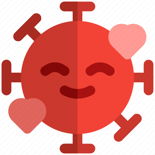Smiling, with, hearts, love, emoticon icon - Download on Iconfinder