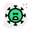 angry, emoticon, covid, expression, green, f 