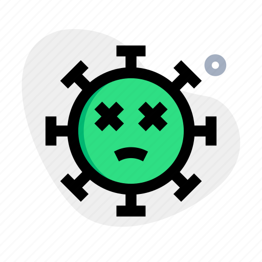 Death, emoticon, covid, expression, green icon - Download on Iconfinder