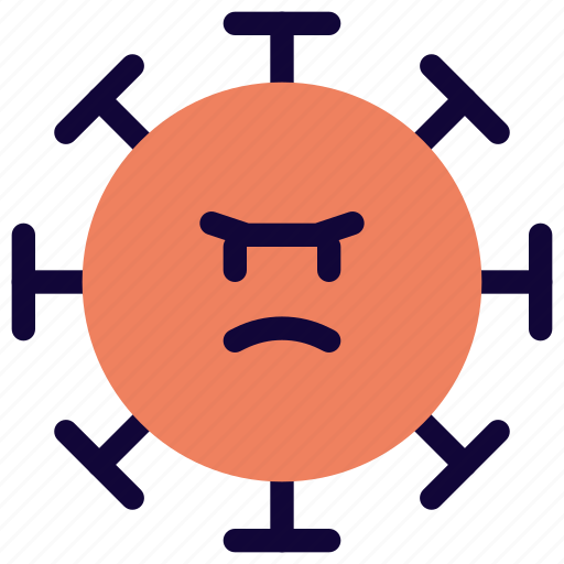 Angry, emoticon, covid, expression icon - Download on Iconfinder