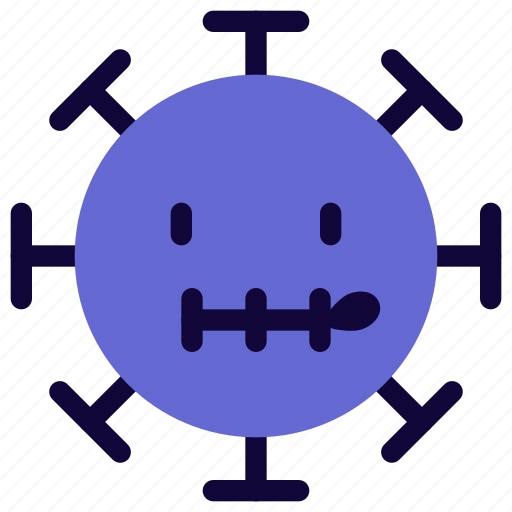 Zipper, mouth, emoticon, covid, expression icon - Download on Iconfinder