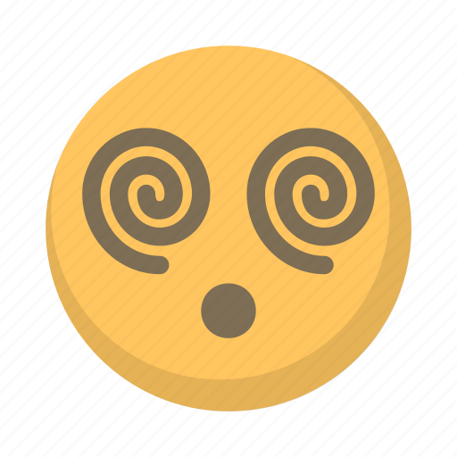Confused, dazed, drunk, emoji, face, hypnotized icon - Download on Iconfinder