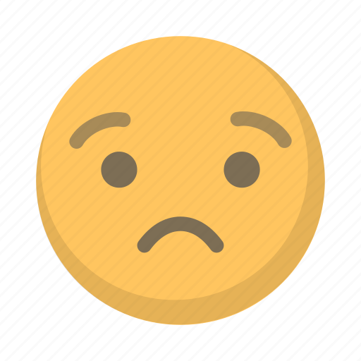 Depressed, down, emoji, emoticon, face, frown, sad icon - Download on Iconfinder