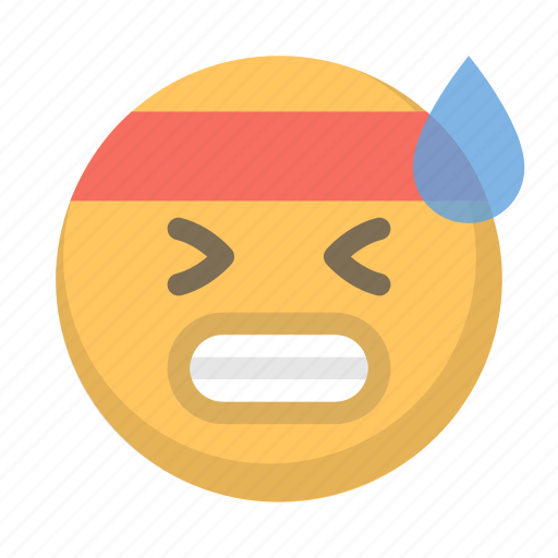 Emoji, face, sweating, working out icon - Download on Iconfinder