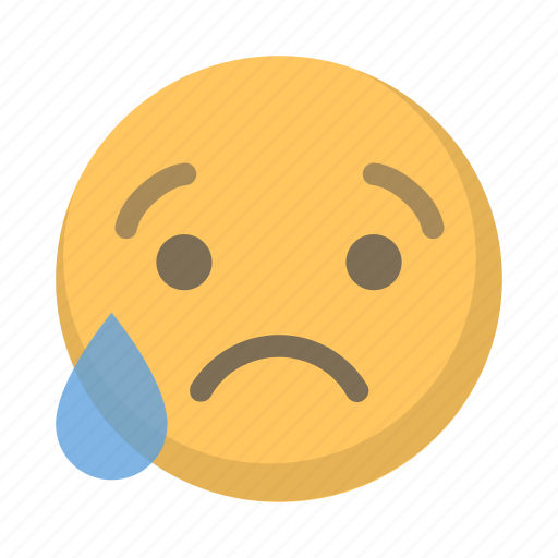 Crying, emoji, emoticon, face, sad, tear icon - Download on Iconfinder
