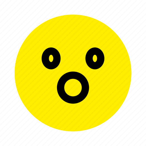 :o, astonished, color, emoticons, emotion, face icon - Download on Iconfinder
