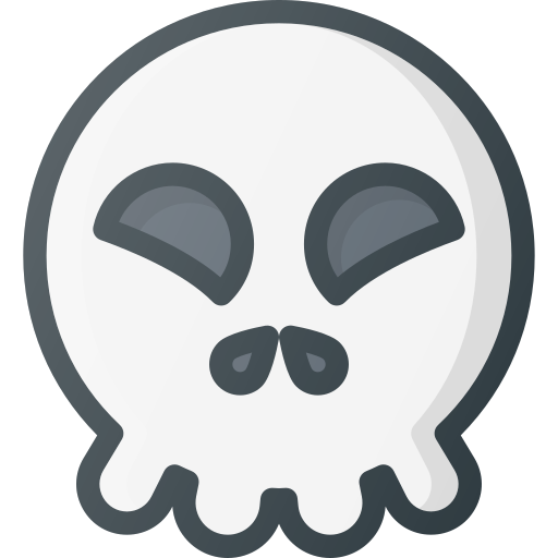Emoji, emote, emoticon, emoticons, happy, skull icon - Free download