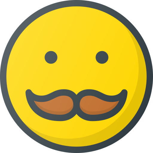 Emoji, emote, emoticon, emoticons, mustache icon - Free download