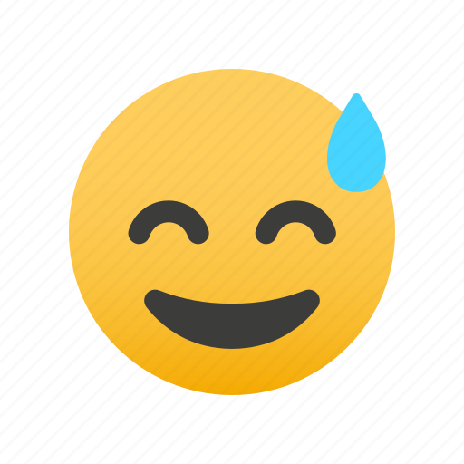 Grinning, sweat, embarrased icon - Download on Iconfinder