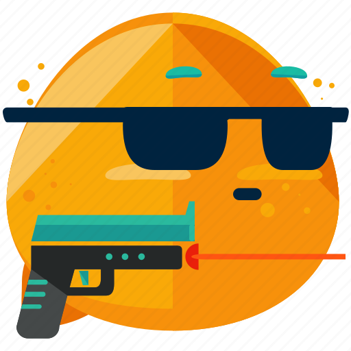 Hitman, emoji, emoticon, emotion, gun, smiley, sunglasses icon - Download on Iconfinder