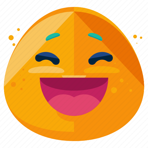 Laugh, emoji, emoticon, emotion, face, smile, smiley icon - Download on Iconfinder