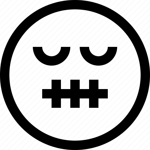 Emoji, emotion, emotional, face, feeling, muted icon - Download on Iconfinder