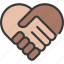 handshake, heart, agreement, love 