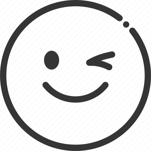 Emoticon, emotion, expression, face, happy, smiley, wink icon - Download on Iconfinder