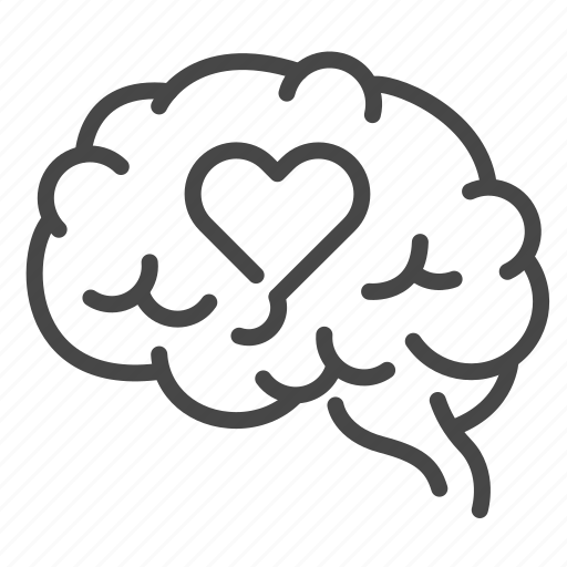 Empathy, calm, brain, heart, mental wellbeing, psychology, mental health icon - Download on Iconfinder
