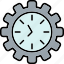 clock, cogwheel, efficiency, management 