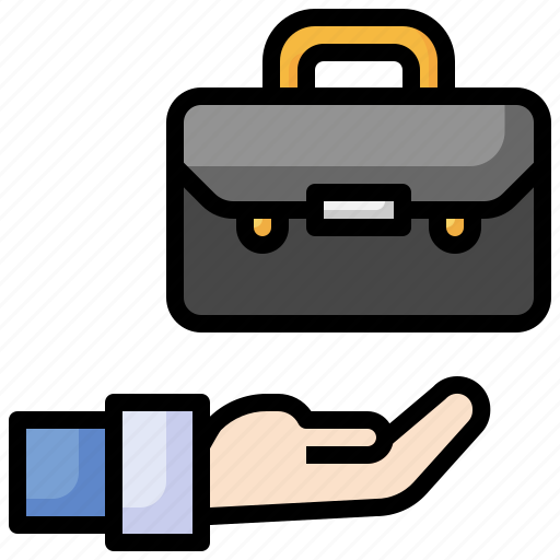 Briefcase, recruitment, hand, gesture, job, give icon - Download on Iconfinder