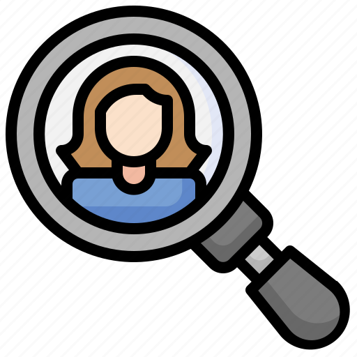 Magnifying, glass, recruitment, professions, jobs, loupe icon - Download on Iconfinder