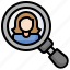 magnifying, glass, recruitment, professions, jobs, loupe 