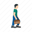 briefcase, business, corporate, holding, job, walk, walking