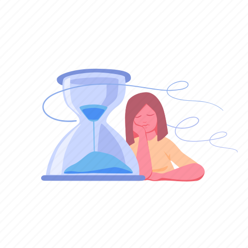 Waiting, empty page, wait, hourglass, sleeping, boring, timer illustration - Download on Iconfinder