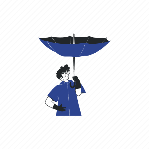 Rainy, rain, error, weather, protection, umbrella illustration - Download on Iconfinder