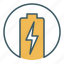 battery, charging, circle, energy, power 