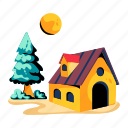 country house, farm house, house building, residence, farm cottage