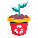 recycle pot, plant pot, houseplant, growing plant, eco recycling