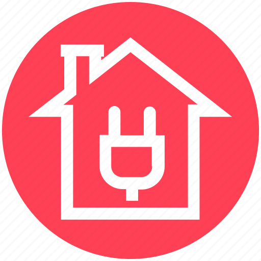 Building, electric, energy, home, house, plug, power station icon - Download on Iconfinder