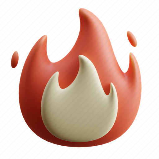 Fire, hot, heat, flame, energy 3D illustration - Download on Iconfinder