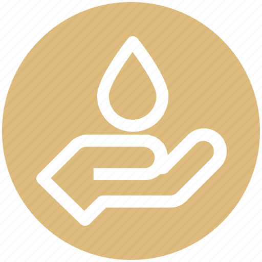 Ecology, hand, purified water, rain water, save water, water drops, water saving icon - Download on Iconfinder