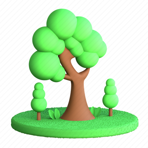 Environment, nature, tree, forest 3D illustration - Download on Iconfinder