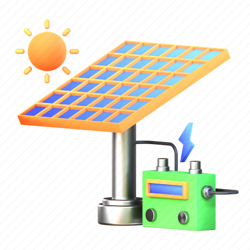 Solar, energy, power, battery 3D illustration - Download on Iconfinder