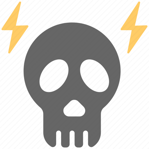 Danger sign, danger warning, high voltage caution, skull sign, warning concept icon - Download on Iconfinder