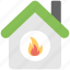 burning house, burnt home, fire house, house fire, insurance concept 