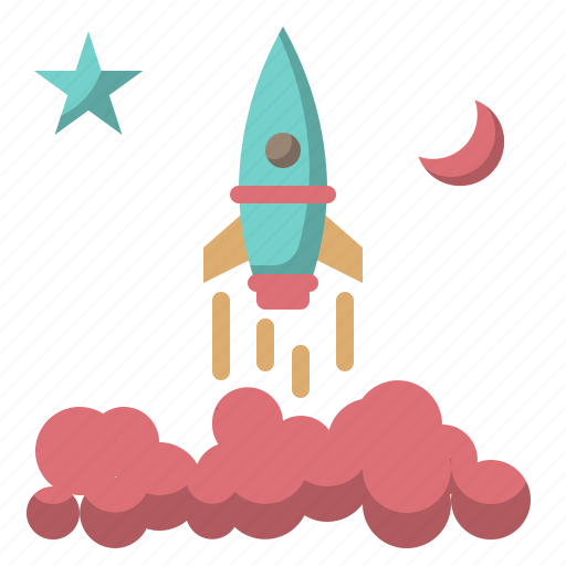 Rocket, fire, future, launch, ship, spaceship, fantasy icon - Download on Iconfinder