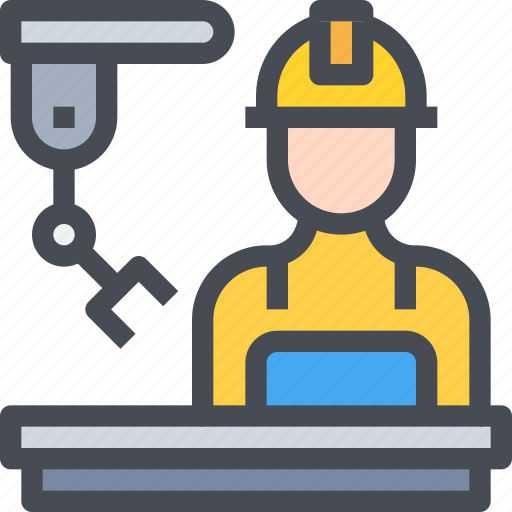 Construction, engineer, factory, robot, worker icon - Download on Iconfinder