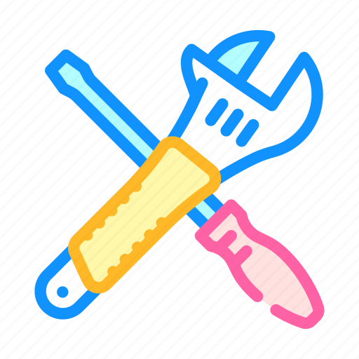 Screwdriver, wrench, tool, work, engineering, equipment icon - Download on Iconfinder