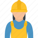 female worker, factory worker, contractor builder, engineer, construction worker