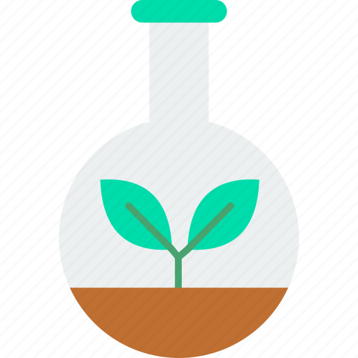 Plant flask, experiment, flask, glass, laboratory, plant, research icon - Download on Iconfinder