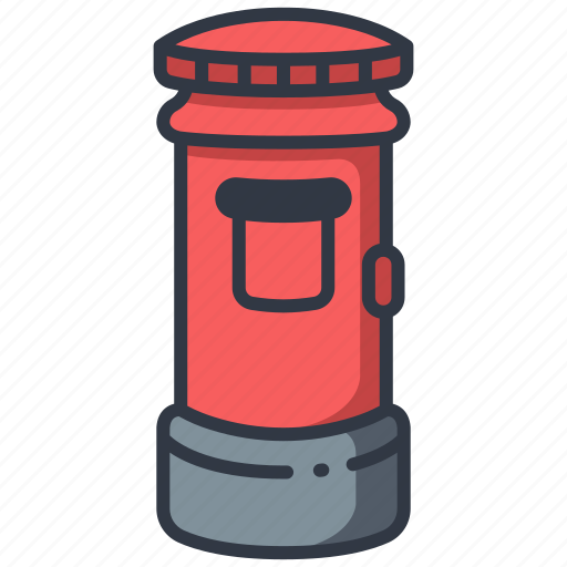 Box, england, london, mailbox, post, postbox, red icon - Download on Iconfinder