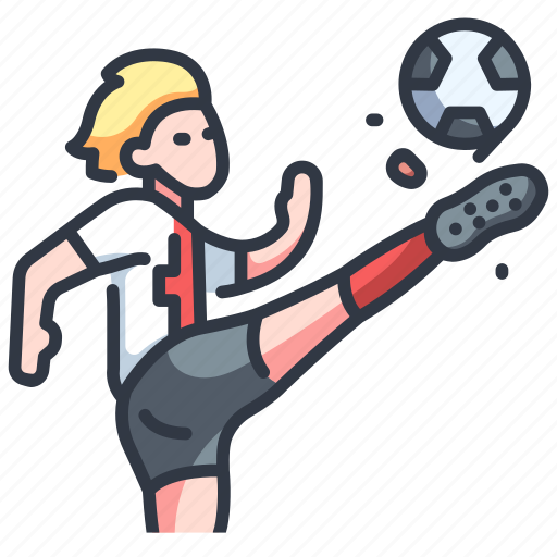 Athlete, ball, goal, kick, player, soccer, sport icon - Download on Iconfinder