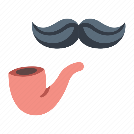 Beard, hipster, men, mustache, pipe, style, vintage icon - Download on Iconfinder