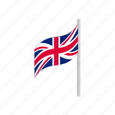 britain, england, flag, isometric, kingdom, national, united