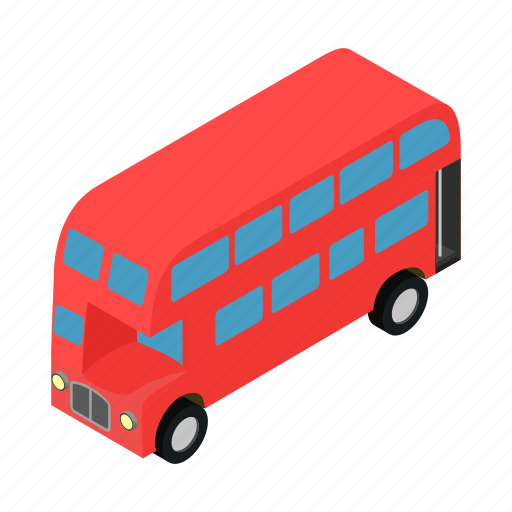 Bus, decker, england, isometric, london, transportation, vehicle icon - Download on Iconfinder