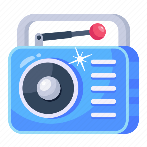 Radio, fm radio, vintage radio, audio broadcasting, radio receiver icon - Download on Iconfinder